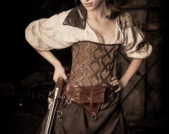 Pirate Costume Brown and Gold