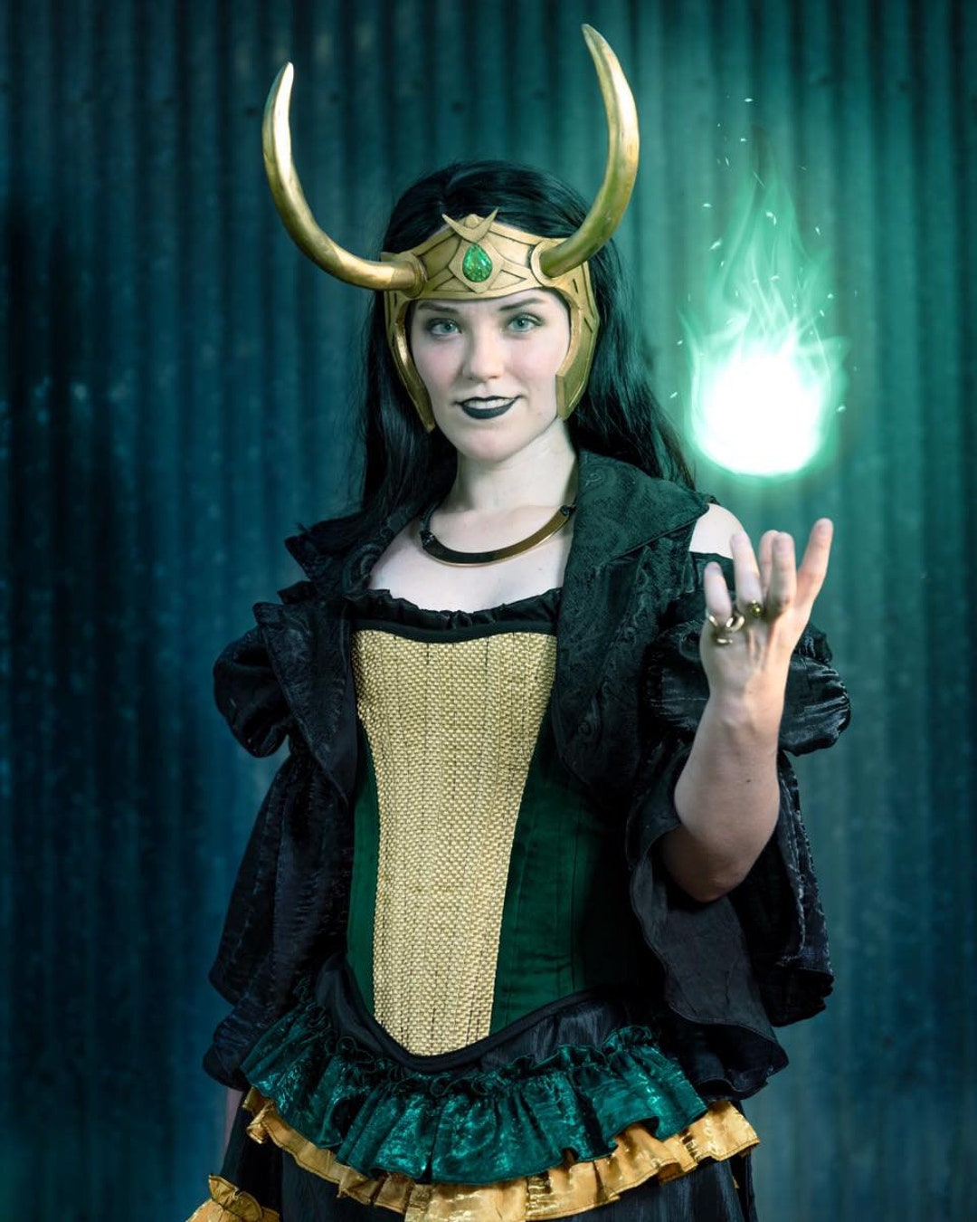 Loki-inspired Corset Cosplay, Marvel Costume, Superheroes and Villains,  Gold and Green Corset, Victorian, Steampunk - Etsy