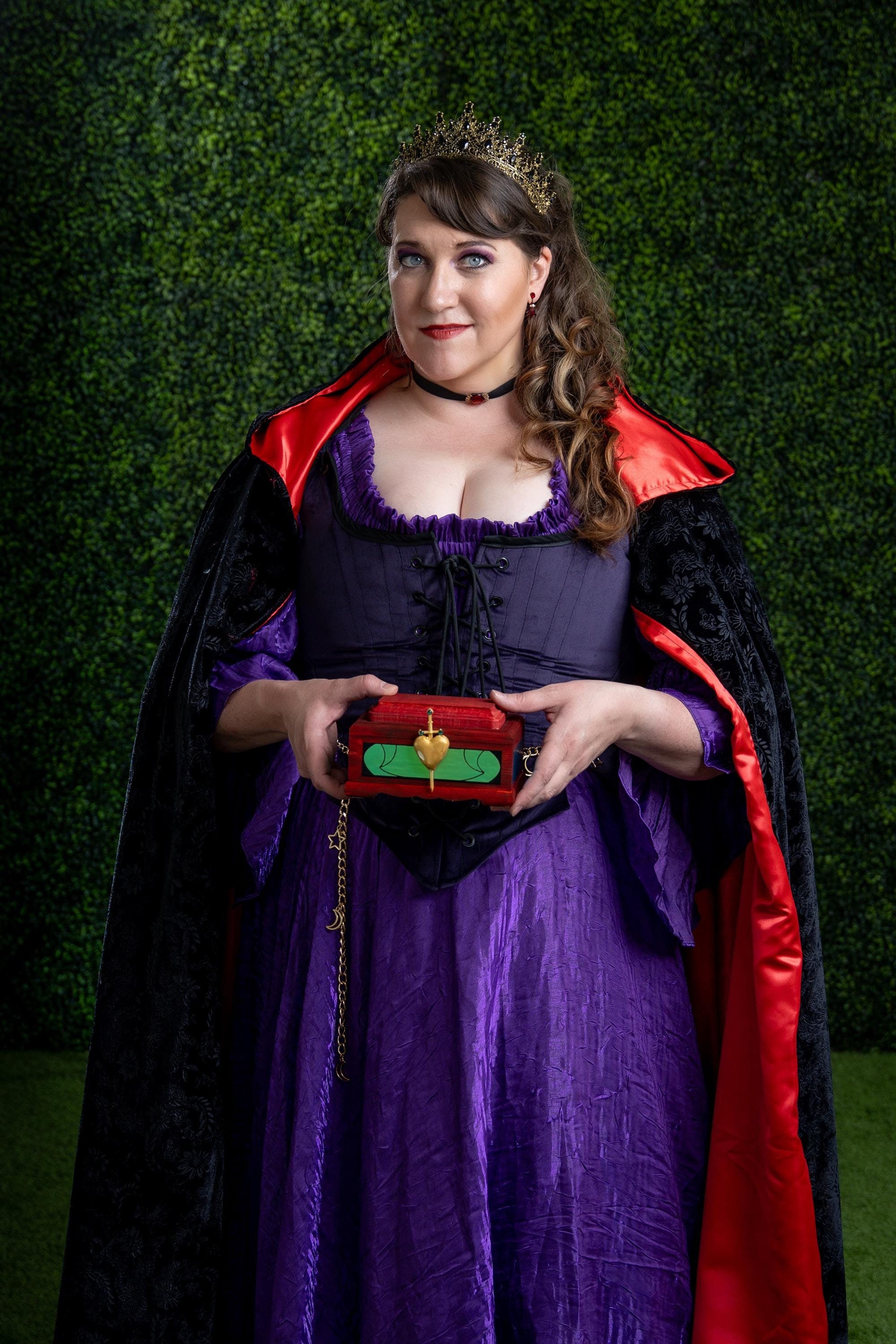 【Violet fane】パペットメーカー ロングドレス ゴスロリ 超レア Evil Queen Costume, Purple Corset, Front Lacing Detail, Mistress