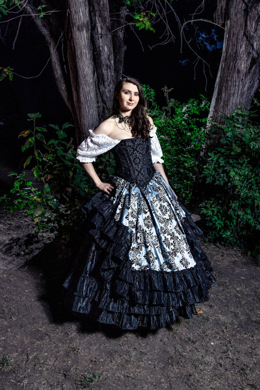 white christmas dresses Women's Gothic Vintage Victorian Ball Gown Corset Dress main image 1