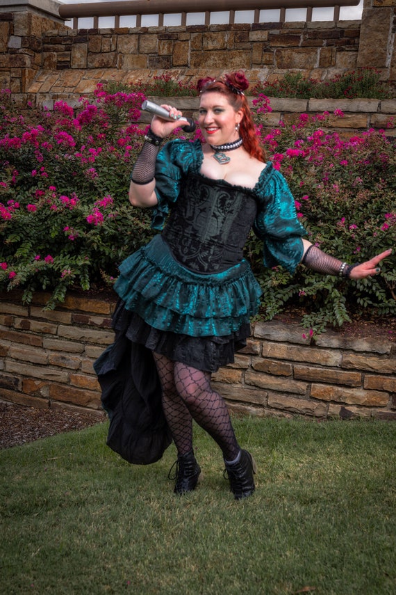 Green and Black Corset, Haunted Mansion, Renaissance Wedding