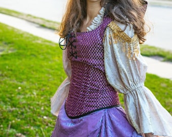 Light Purple Fancy Saloon Skirts, Lilac, Steampunk Skirt, Renaissance, Pirate, Victorian, Rapunzel, Costume, Halloween