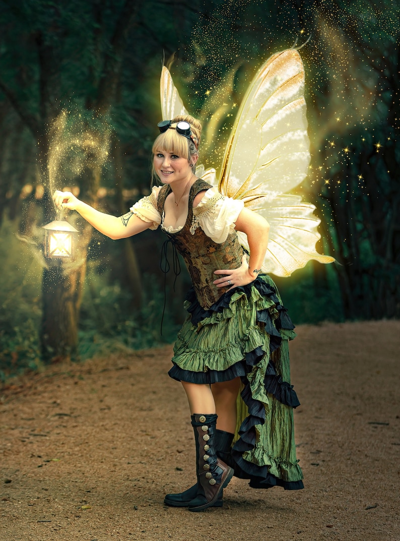 Tinkerbell, Steampunk Tinkerbell, Costume, Cosplay, Renaissance Costume, Corset, Disney-Inspired Tinkerbell Cosplay image 1