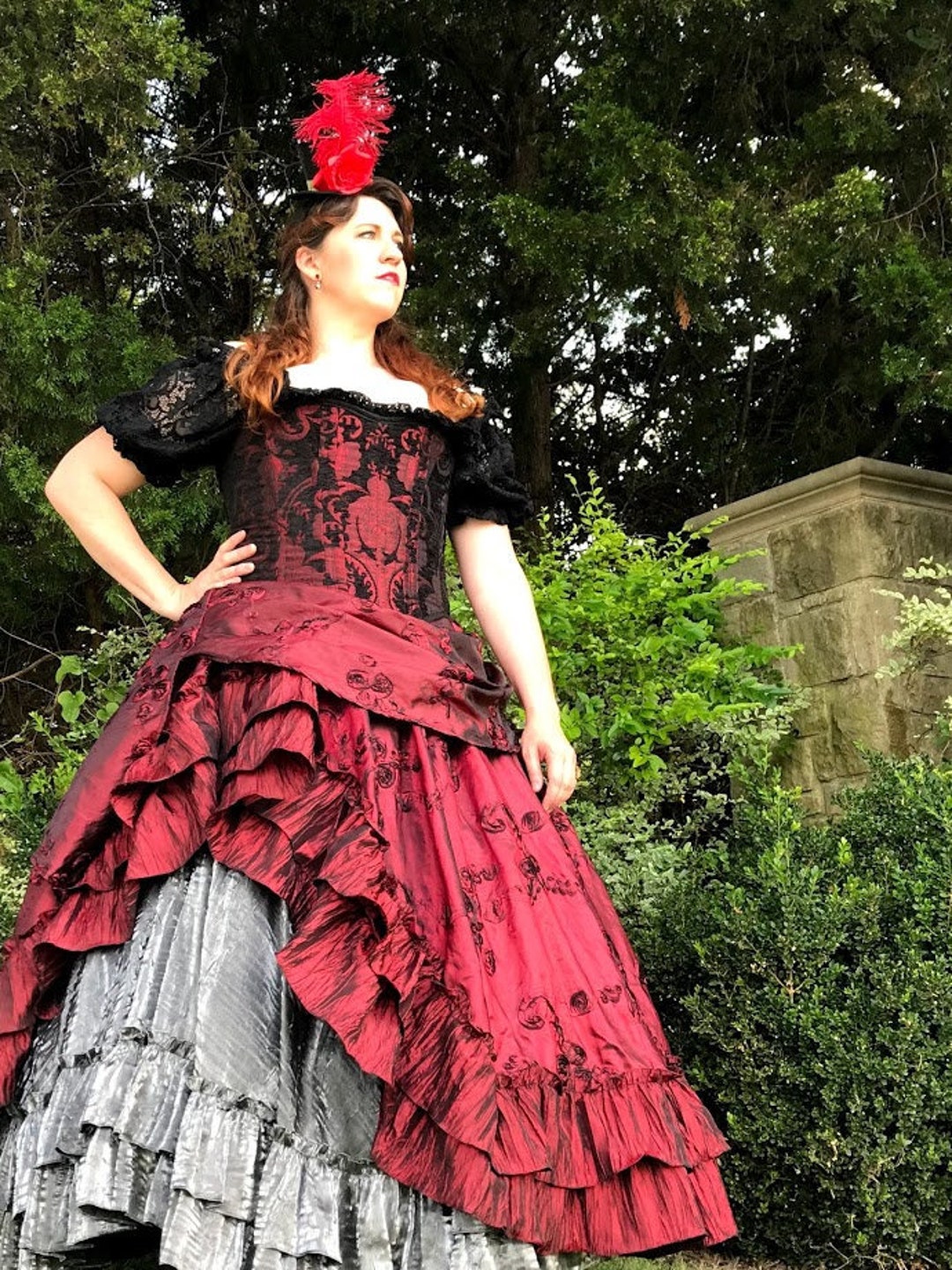 Gothic Princess Renaissance Corset Overbust in Mysterious Landscape ·  Creative Fabrica