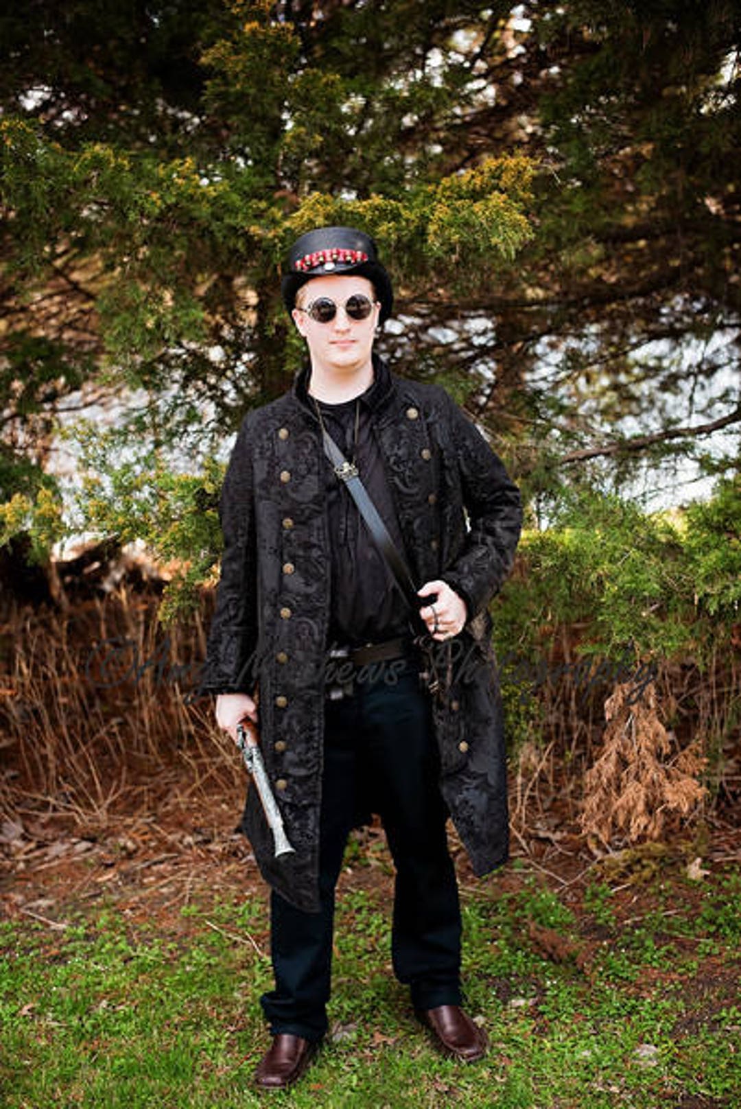 Men s Black on Black Captain s Pirate Coat Steampunk Cosplay Superhero Victorian Ren Fair Renaissance Festival Pirate Classy