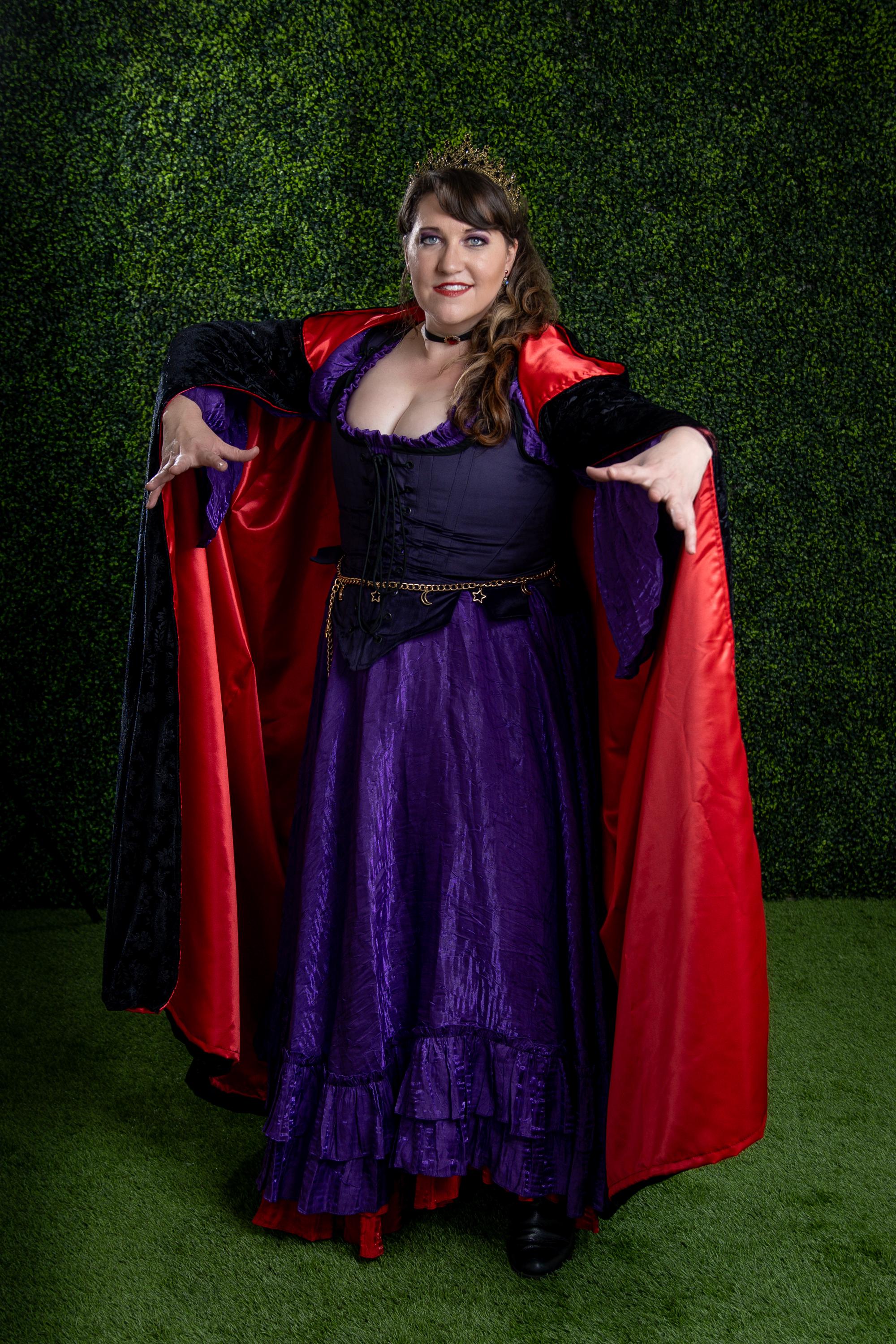 Evil Queen Costume, Purple Corset, Front Lacing Detail, Mistress of ...