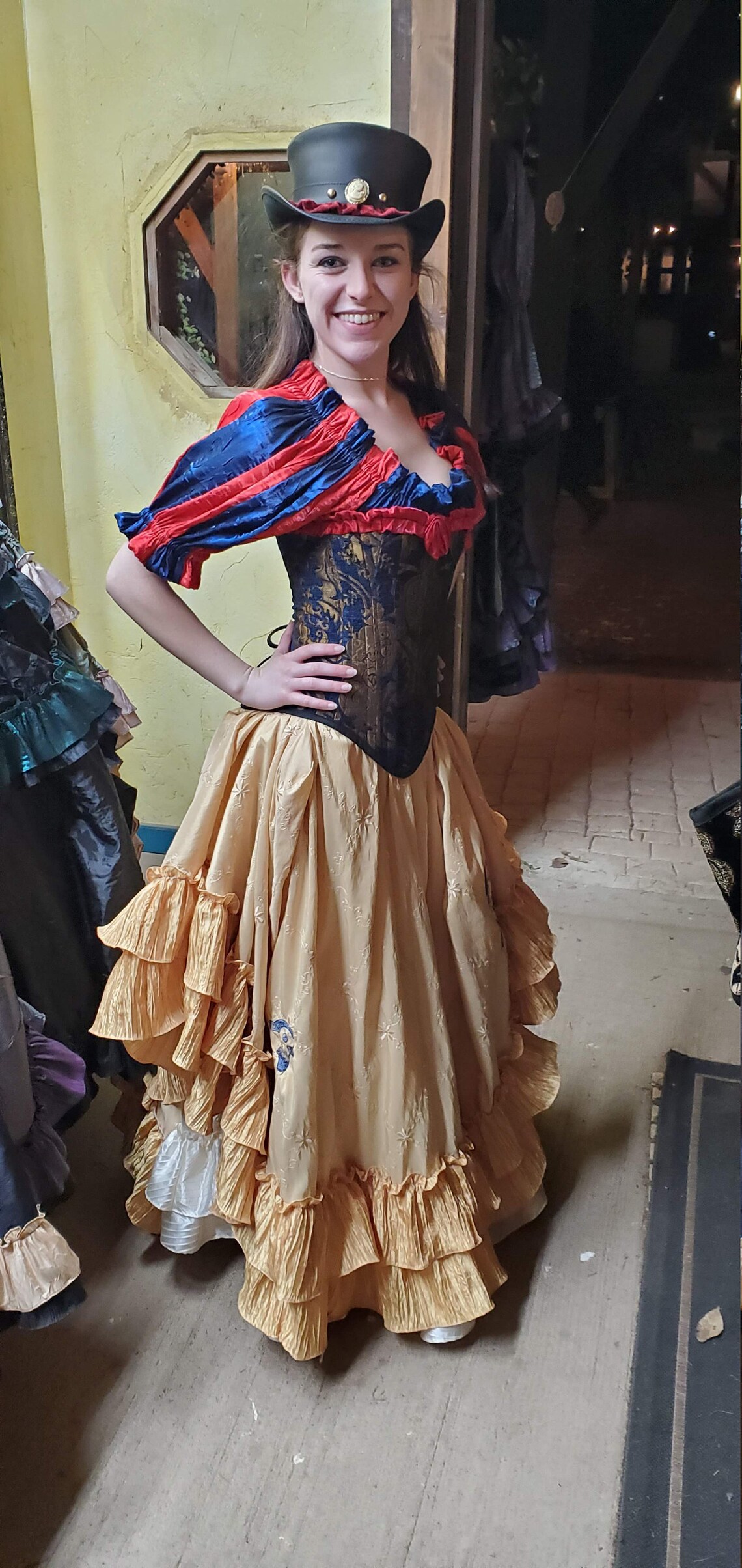 Blue Gold Corset Snow White Steel Boned Steampunk - Etsy