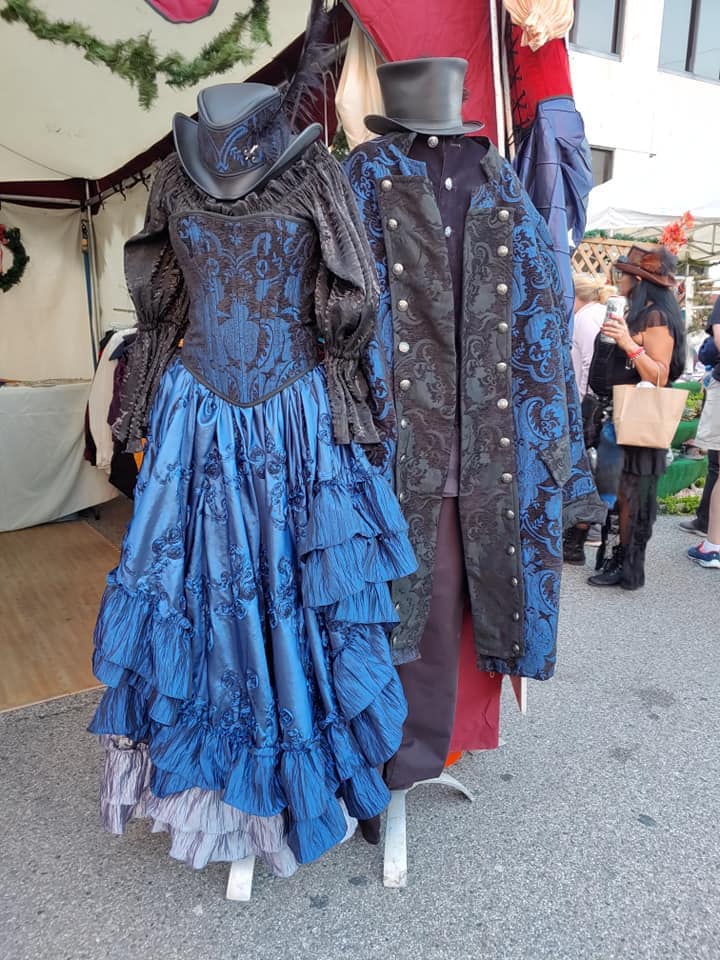 blue pirate dress Royal Blue Pirate Ballgown, Wedding Renaissance Dress
