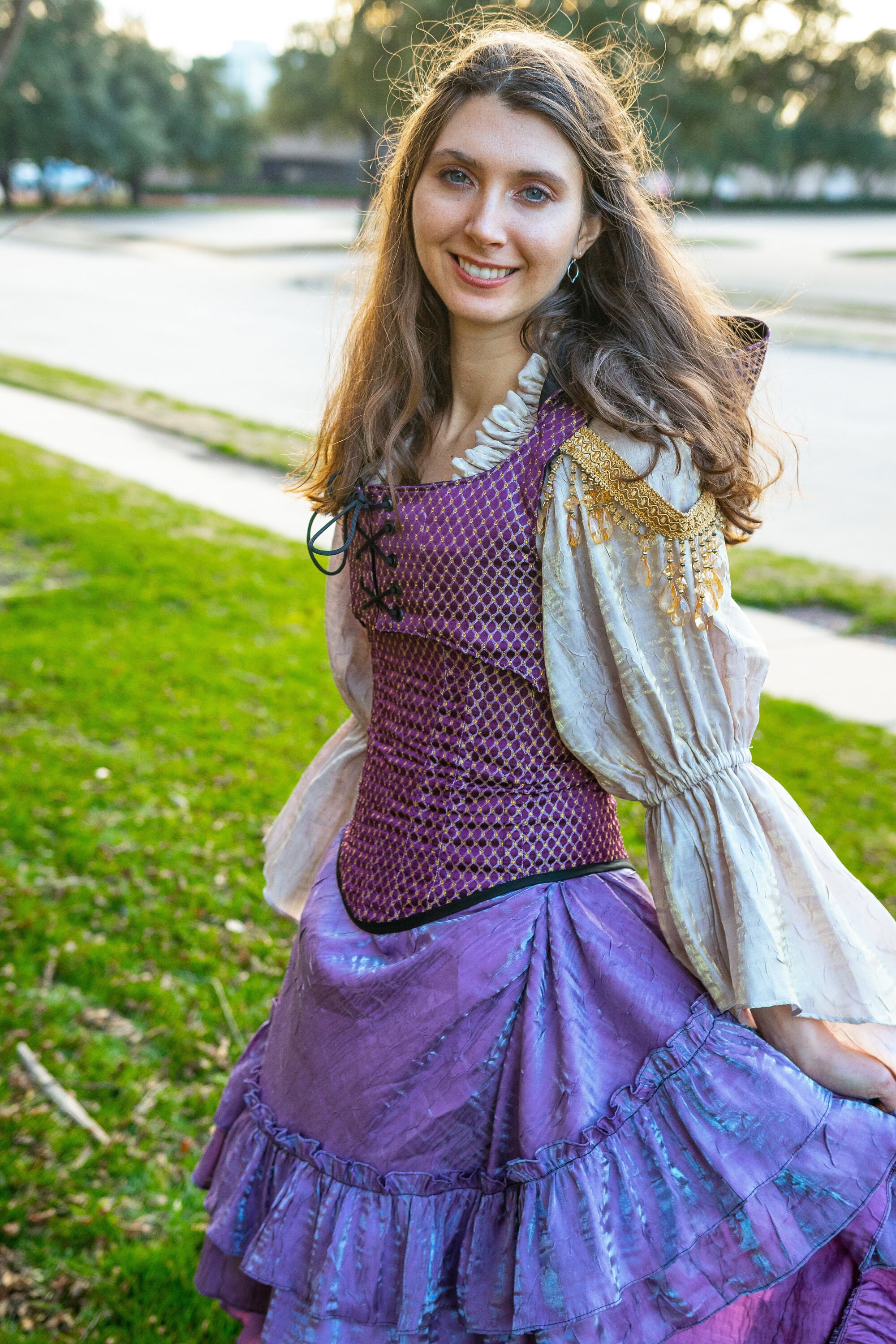 purple renaissance dress with corset Purple Satin Corset