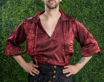 Choose your own Fancy Men's Pirate Shirt, Renaissance Shirt, Victorian, Steampunk, Airship, Western, Reenactment, Ren Fair, Festival, Faire