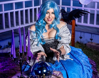 Madame Leota-Inspired Ballgown, Haunted Mansion, Ghostly Dress, Corset Costume, Costume Wedding Gown