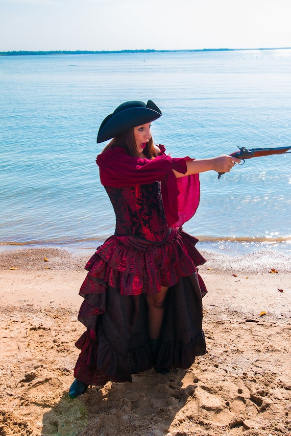 BEAUTELICATE Middeleeuwse Rok Lang Katoen Renaissance Rok Kleding Victoriaans Steampunk Halloween Cosplay LARP Big Swing Rok Maxi Rok (Bruin,L