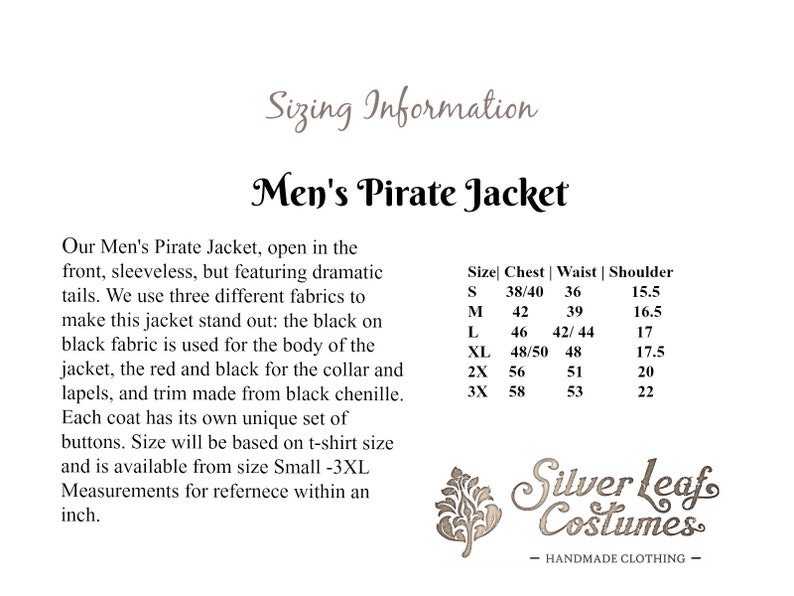 Black Pirate Jacket with Red and Black Lapels image 2