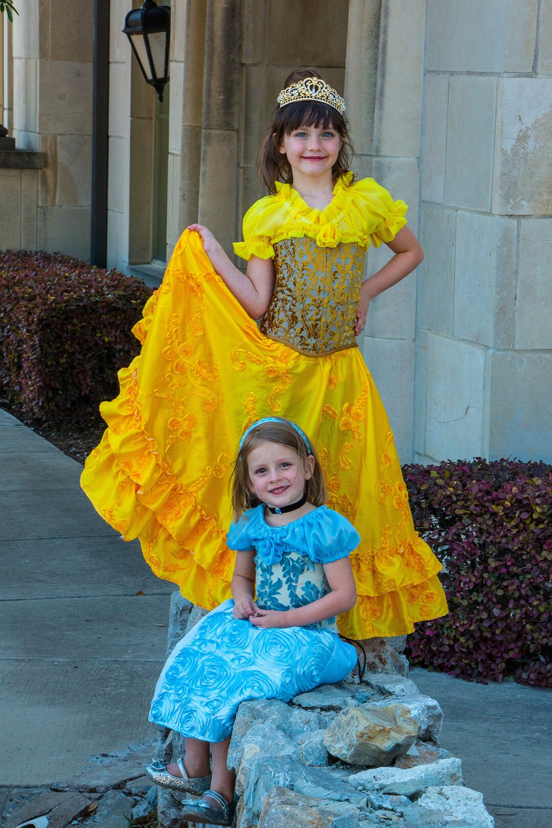 Belle Princess Costume For Girls - Beauty And The Beast Dress With Accessories For Halloween & Parties