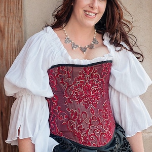 White Cotton Chemise, Steampunk, Victorian, Renaissance, Medieval, Western, Dustpunk, Peasant Blouse, Pirate, Fairy, Shirt