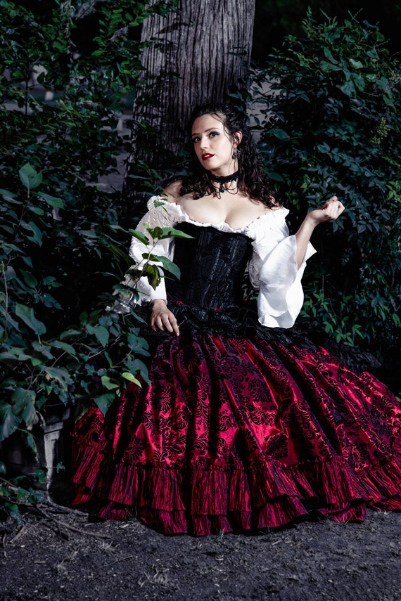 Chemise Victorienne Femme NaLatia - Style Gothique Steampunk Avec Volants - Manches Longues - Parfaite Pour Soirée, Renaissance, Cosplay