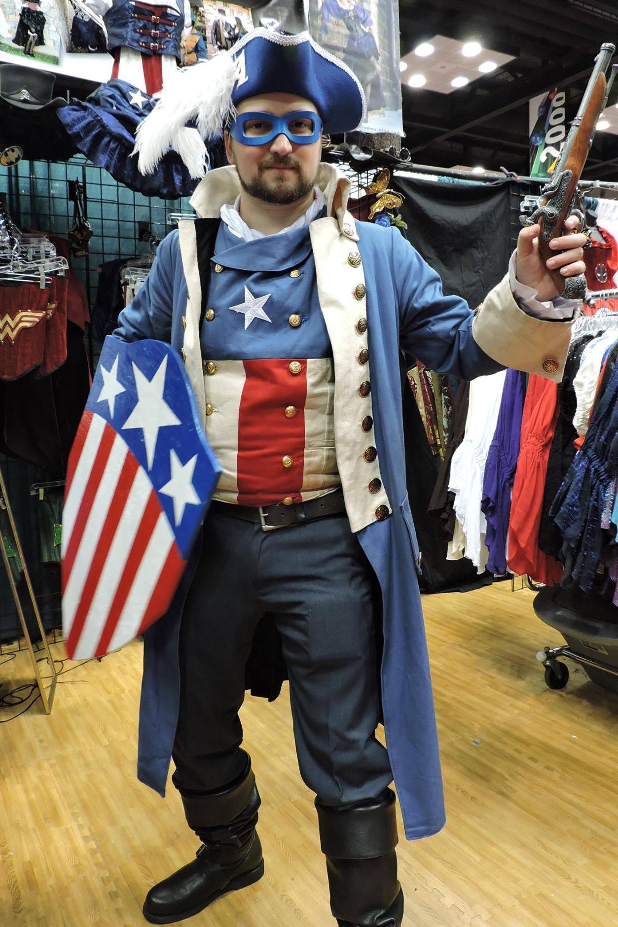 Colonial Captain America Costume Coat and Vest Revolutionary