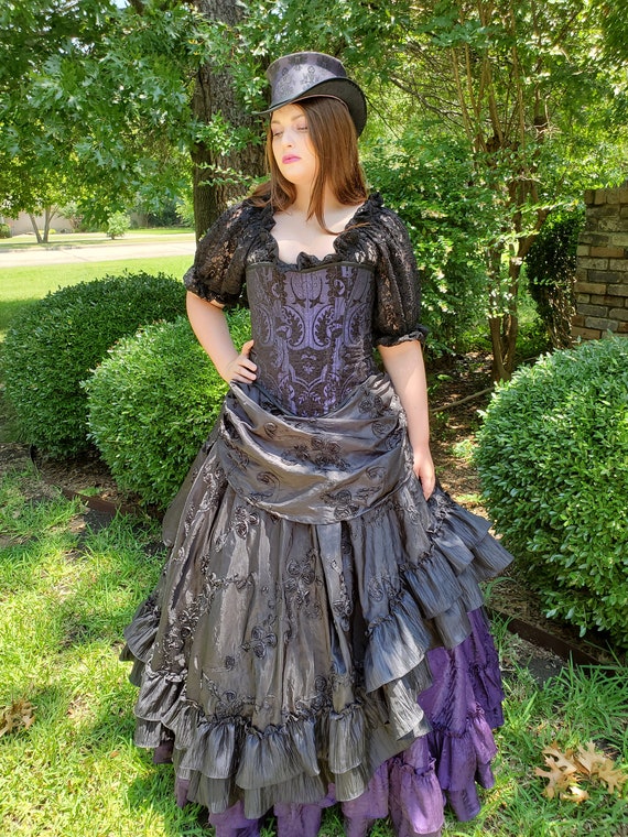 Bespoke Corset Dress (Satin or Brocade) - Dark Garden Unique Corsetry, Inc.