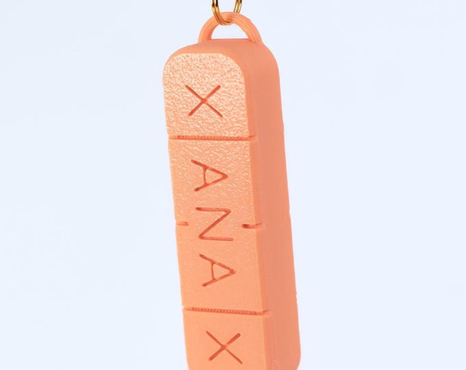 Featured listing image: Xanax Bar Pill Case Keychain: 4-Compartment 3D-Printed Storage