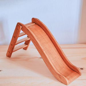 Wooden slide for dolls (1:12 scale)