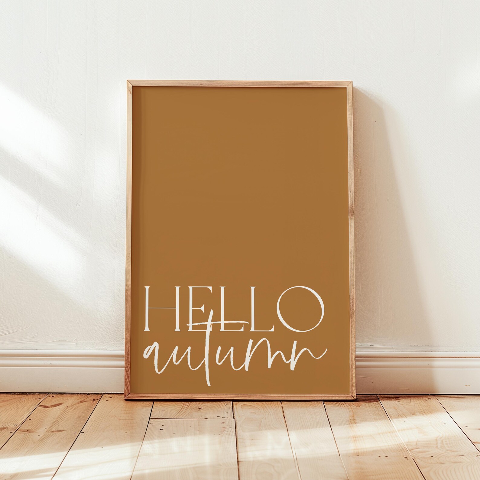 Hello Autumn Print: Modern Fall Typography Poster (digital Download ...