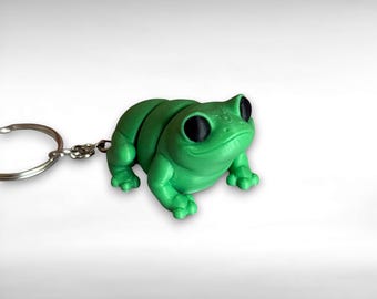 Frog Keychain - Articulated Fidget Animal Accessory