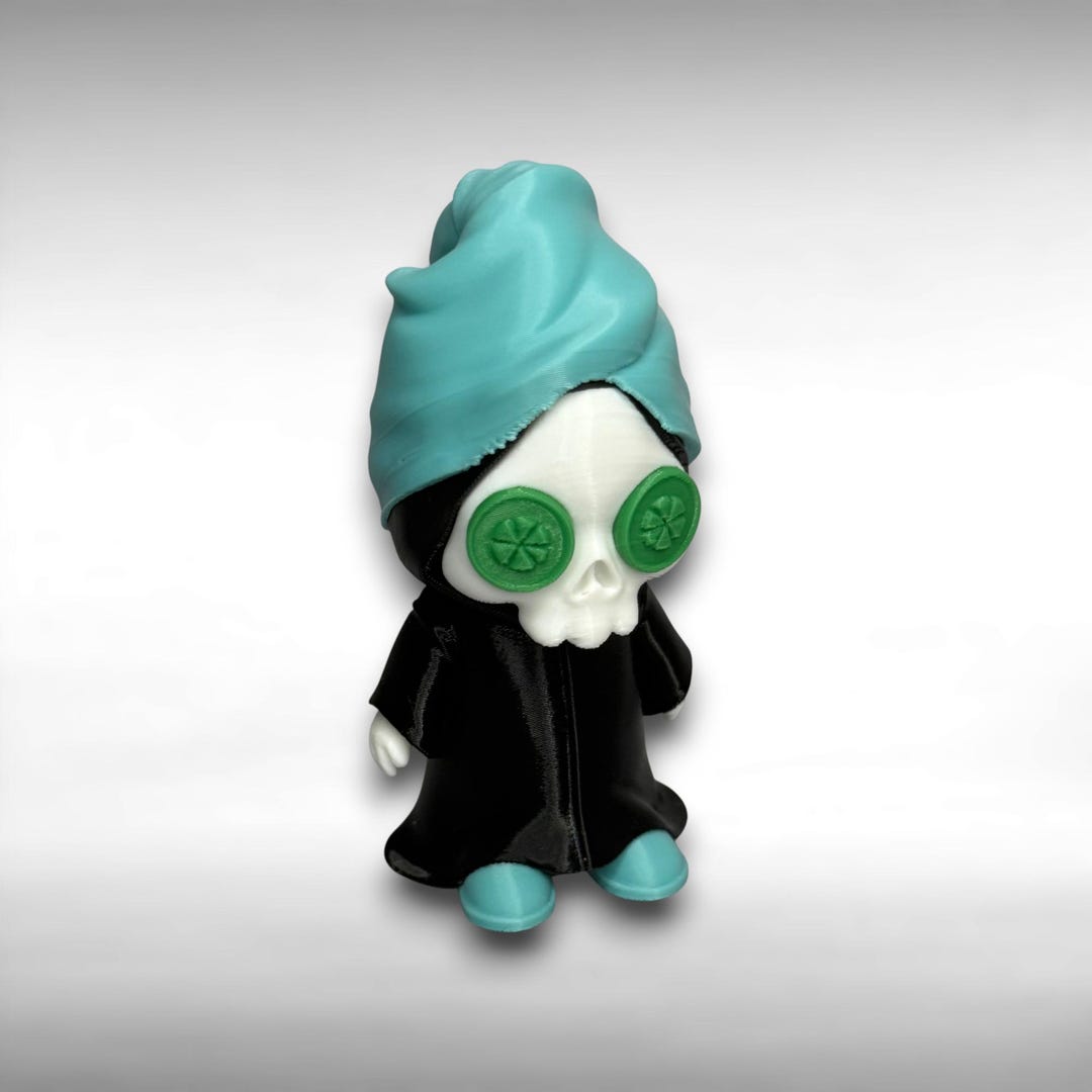 Skeleton Spa Spa Day Reaper - Gothic Skeleton Figurine - Etsy