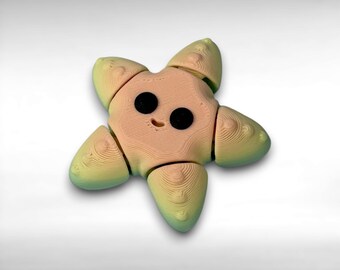 Rainbow Starfish Mini – Articulated Ocean Creature Figurine