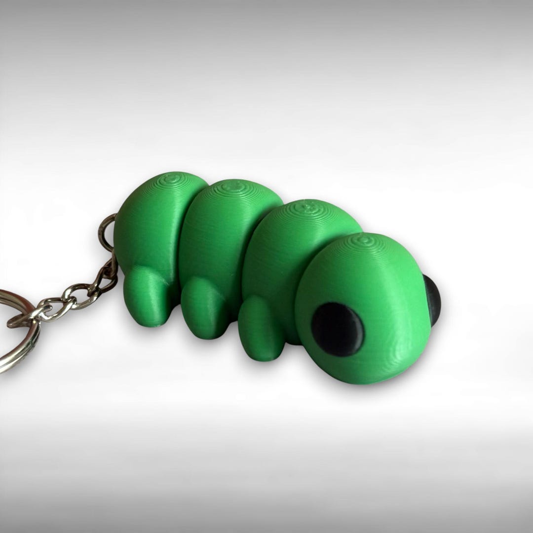 Caterpillar Keychain - Articulated Bug Fidget Accessory - Etsy
