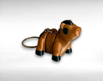 Horse Keychain - Articulated Fidget Animal Accessory