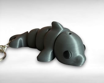 Dolphin Keychain - Articulated Fidget Ocean Lover Gift