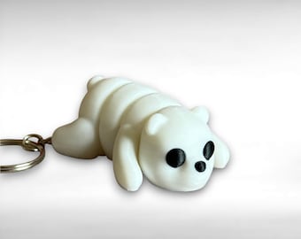 Polar Bear Keychain - Articulated Fidget Animal Accessory