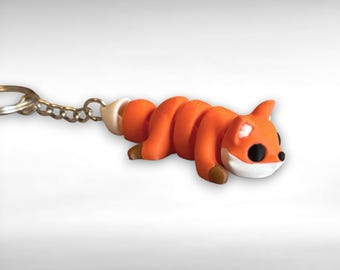 Fox Keychain - Articulated Fidget Animal Accessory