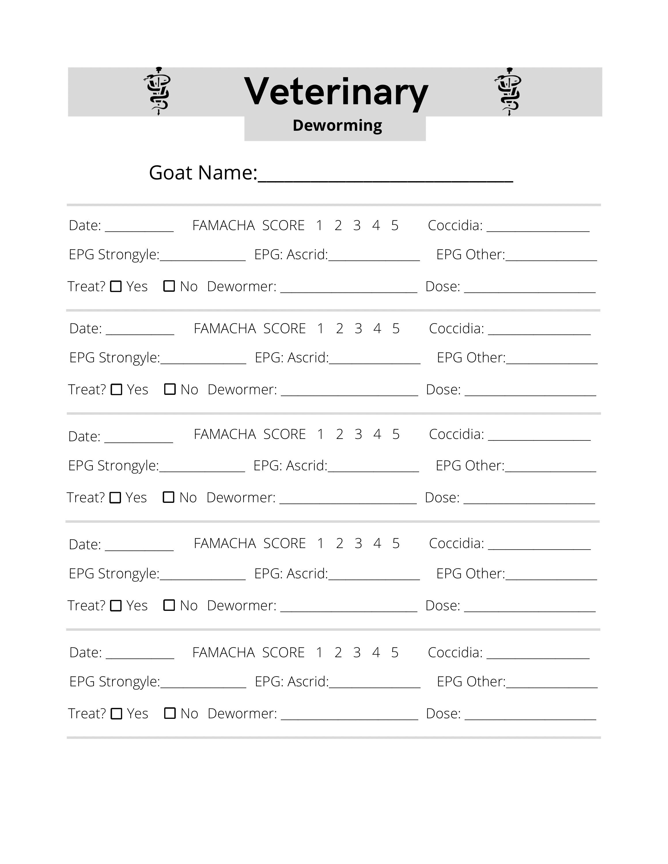 Goat Record Keeping Log Book Goat Milking Log Goat Vet Records Goat
