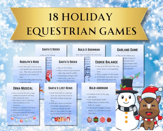 18 Equestrian Holiday Games: Horse Camp Activities (PDF Download)