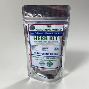 5500 Herb Seeds Collection kit - Grow a Medicinal & Culinary Herbs Garden