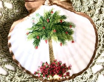 Large Christmas Trinket Dish, Unique Coastal Christmas Gift, Coastal Grandmother Beach House, Hostess Christmas Gift, Christmas Dish