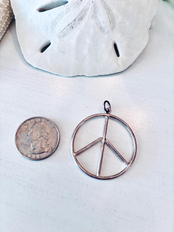 Genuine Sterling Silver, Solid Silver, Large Peac… - image 1