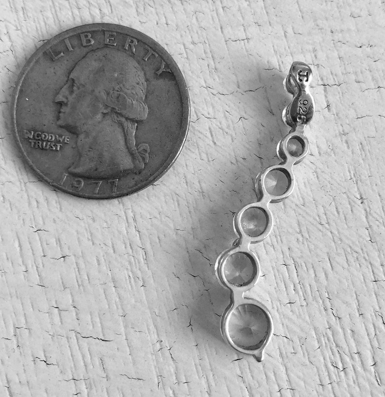 Journey Pendant Sterling Silver Bezel Set CZ Journey Pendant CZ Diamond