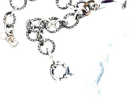 Sterling Silver Link Charm Bracelet with Martini … - image 4