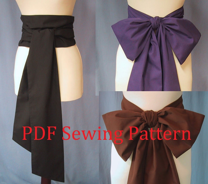 Sewing Instructions for Costume SASH PDF Download DIY Etsy