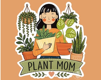 Plant Mom Sticker