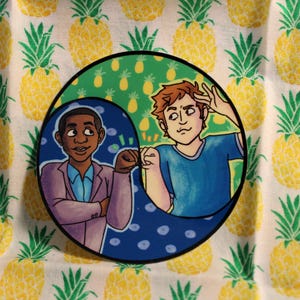 Psych - Shawn Spencer and Burton Guster - Yin Yang Sticker