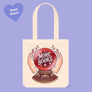 Sac fourre-tout livresque avec boule de divination | Conception durable pour les rats de bibliothèque | Sac fourre-tout mystique pour les amoureux des livres