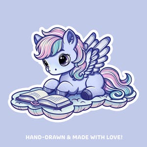 Pegasus Sticker – Fantasy Bookish Vinyl Aufkleber für Buchliebhaber, Leseratten & Kindle Fans - Lesezubehör