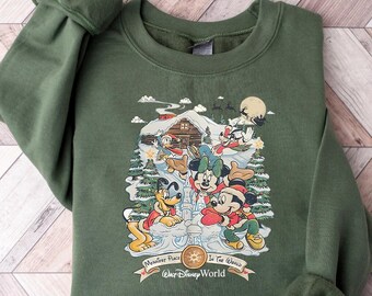 Mickey and Friends Disney Movie Shirt, Disney Christmas Shirt, Mickey and Minnie Merry Christmas Sweatshirt, Holiday Shirt,Disneyland Shirt