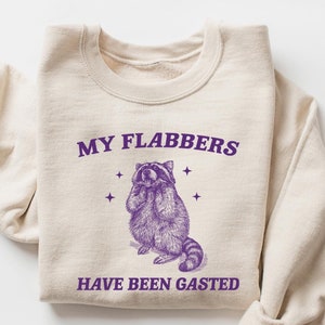 All of My Flabbers Are Gasted Sweatshirt, Raccoon Meme Tee, Hilarious Graphic Apparel, Vintage Retro Cartoon Shirt, Weird Animal Hoodie