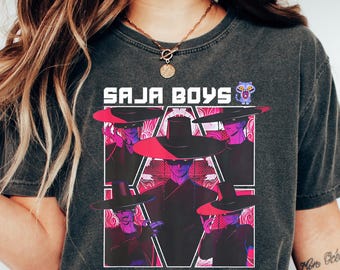 Saja Boys Kpop Demon Hunters T Shirt, Retro Saja Boys Band Shirt, Demon Hunters Merch, Kpop Boy Band Shirt, Anime Graphic Tee