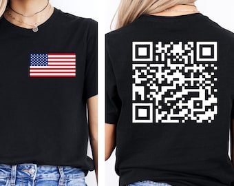 Trump Dance QR Code T Shirt Viral Trump Dance YMCA qr Code Shirt Trump Dance Prank Shirt Back Print Republican Tee Trump MAGA Election 2024