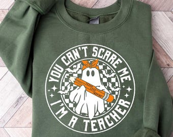 Trick or Teach Shirt, Halloween Teacher Shirt, Spooky Season Shirt, Ghost Teacher Pumpkin Shirt, Fall Teacher Shirt, School Halloween Party